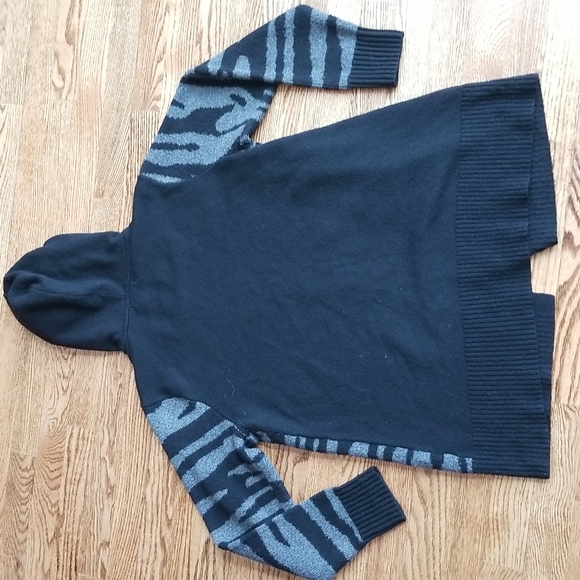 (M) Ovla Animal Print Cozy Knit Long Hooded Cardigan Fall Winter Long Sleeve - Picture 9 of 9